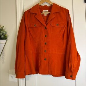 Chico’s Faux Suede burnt Orange Lightweight Jacket